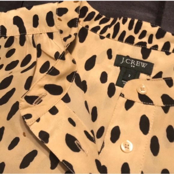 J. Crew wildcat sleeveless blouse cheetah leopard - Picture 4 of 8